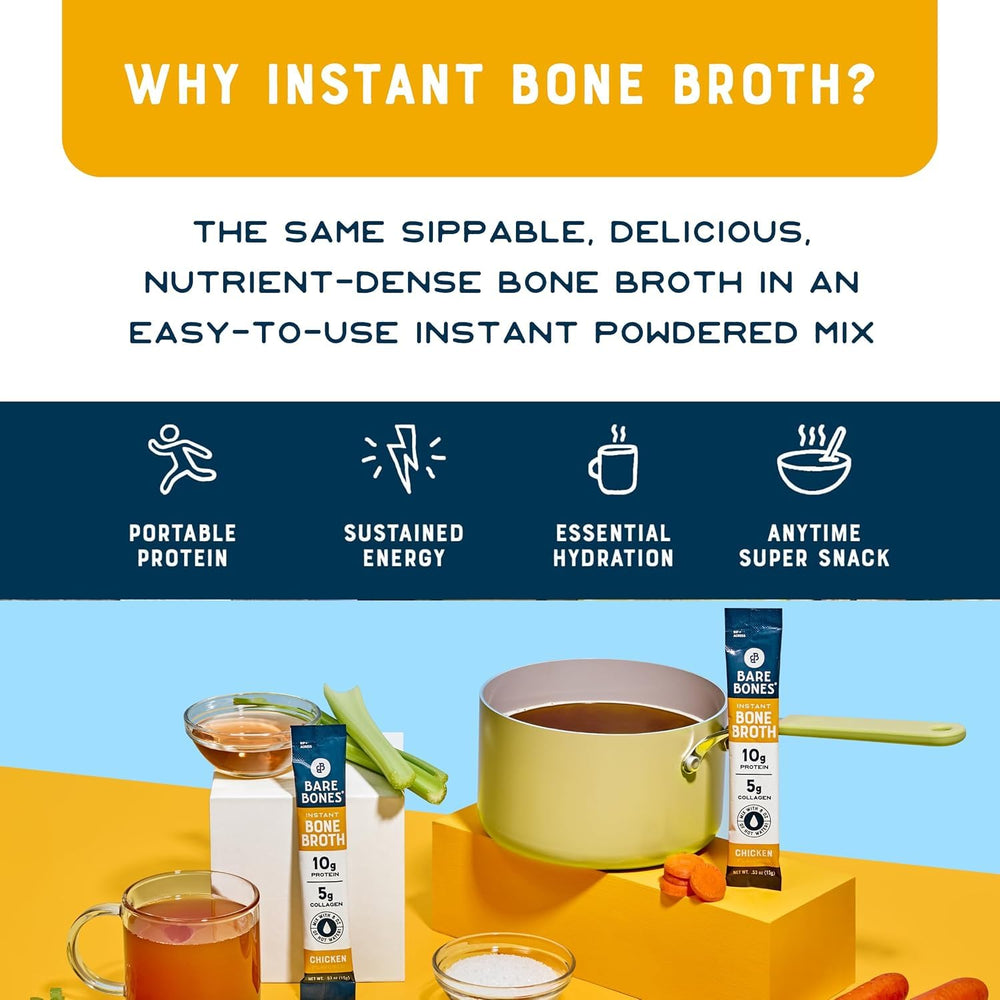 Bare Bones ingredientes principales como pollo, shiitake y tomate enfatizando sabor real
