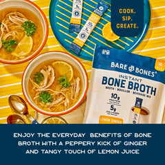 Bare Bones prepared steaming cup delivering warmth and quick nutrition