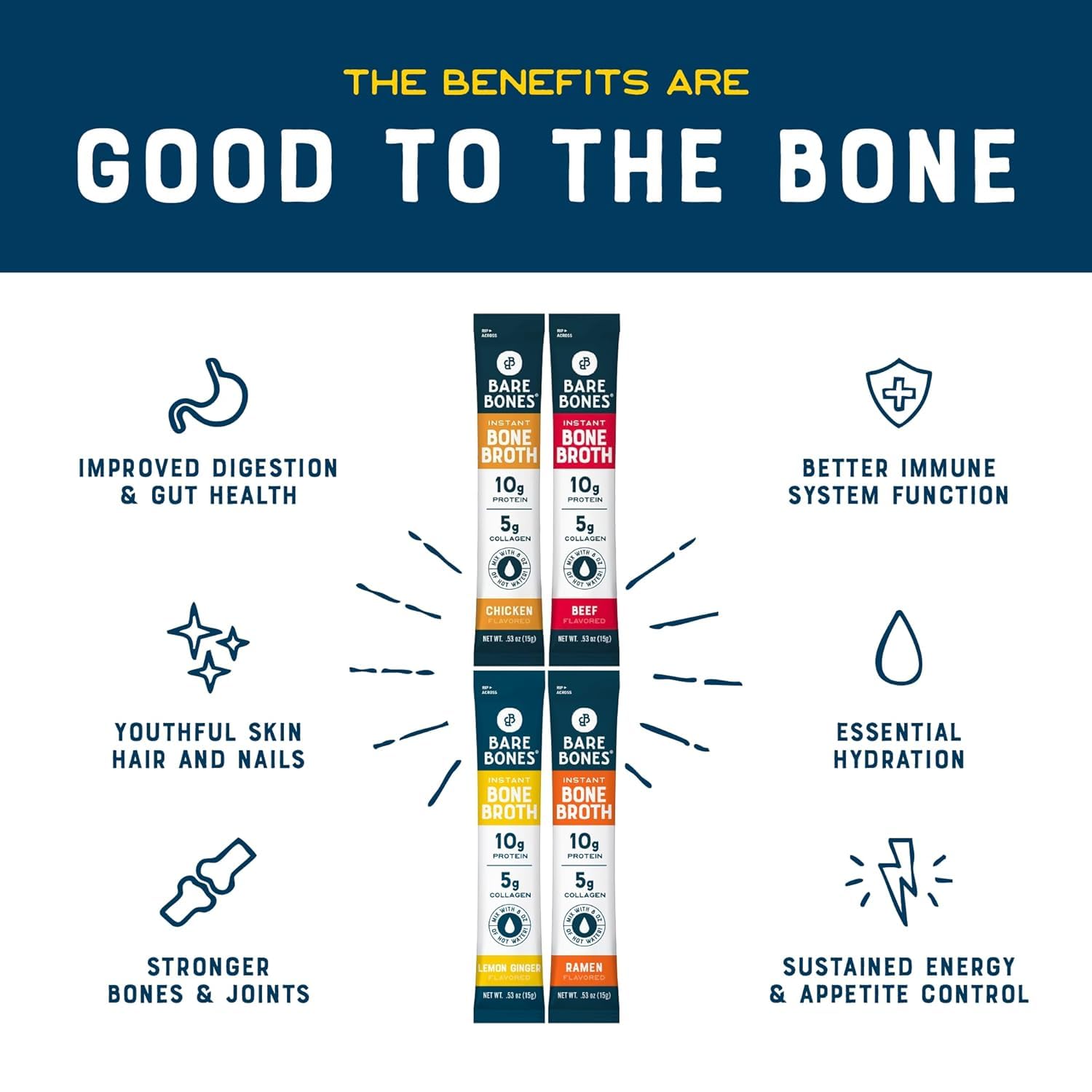 Bare Bones textura del polvo en cuchara, mezcla instantánea y nutritiva