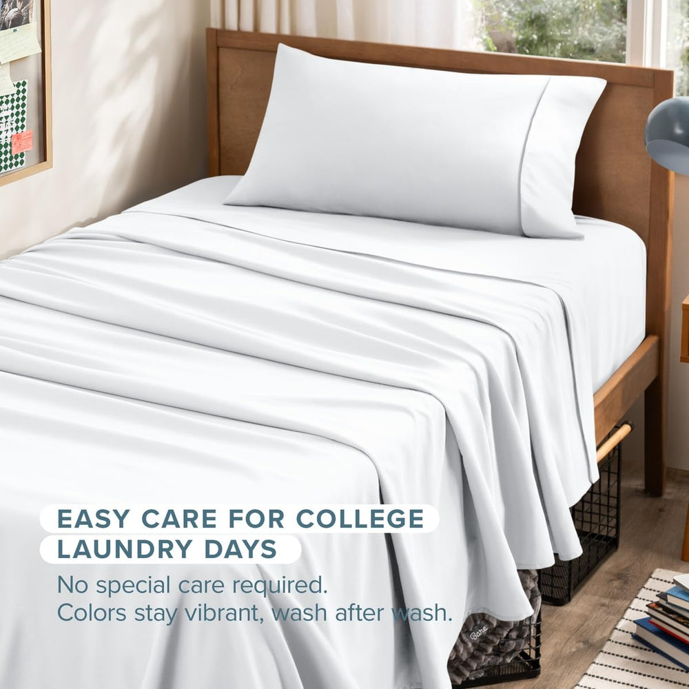 Bare Home deep pocket demonstration fitting over thick mattress for snug hold