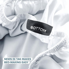 Bare Home flat sheet spread across bed demonstrating lightweight breathable comfort