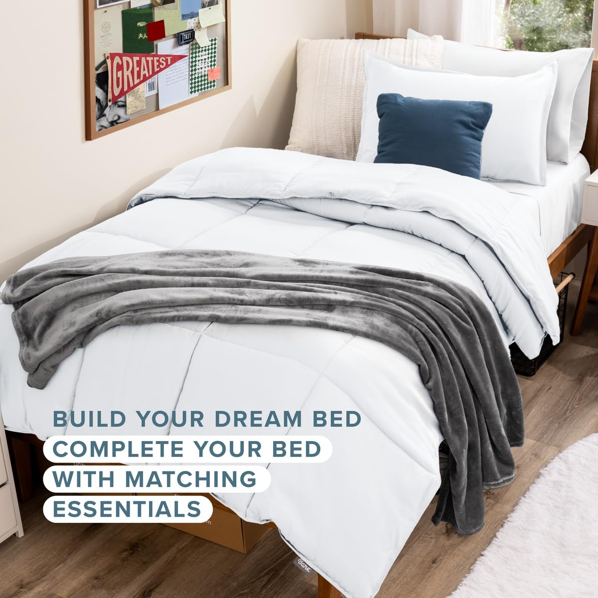 Bare Home folded set stacked neatly for compact storage and easy linen rotation