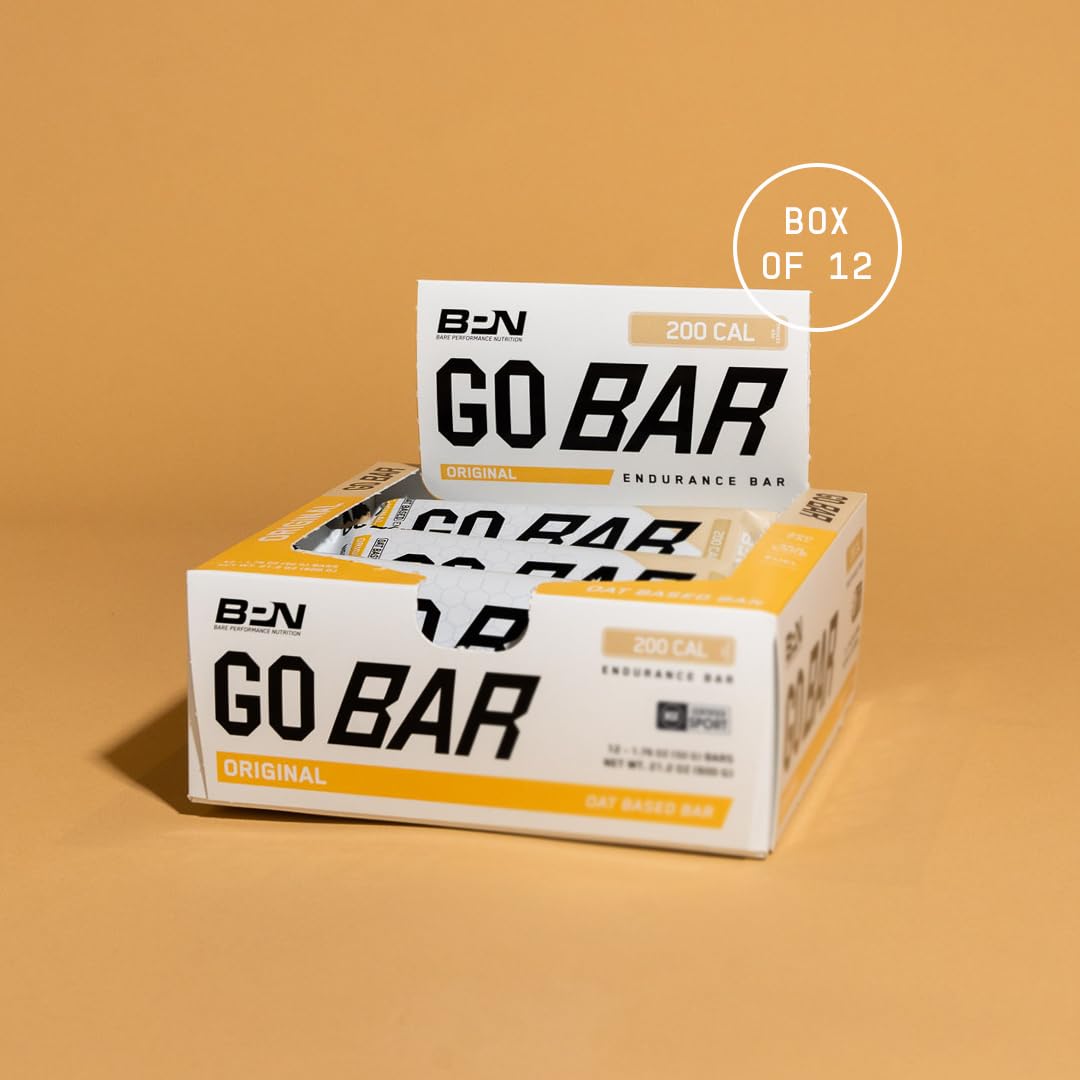 BARE PERFORMANCE NUTRITION single unwrapped bar displaying texture and easy-to-eat fuel for training