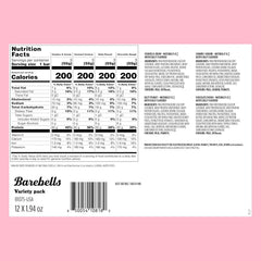 Barebells bars lined up to display Cookies Cream Caramel Cashew Salty Peanut Chocolate Dough