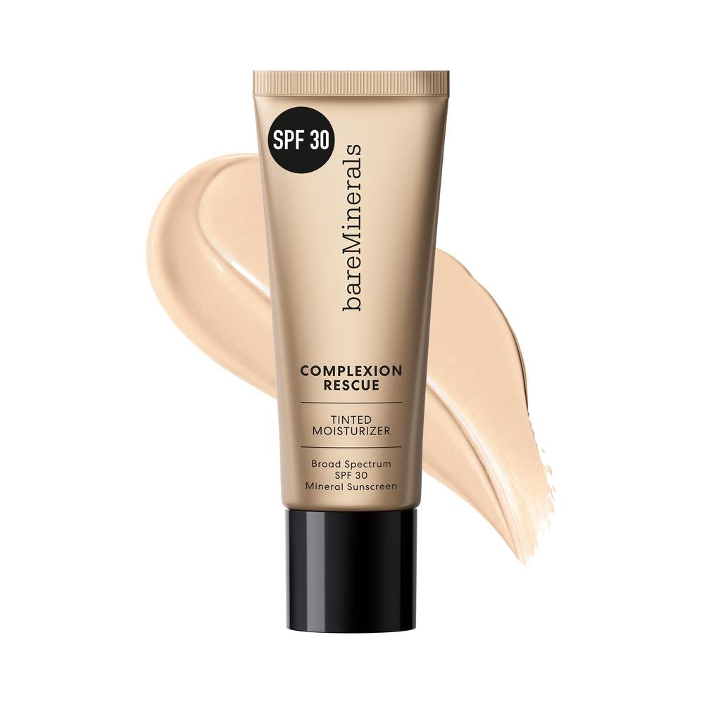 bareMinerals frente del empaque mostrando Birch 1.5 y ventaja hidratante
