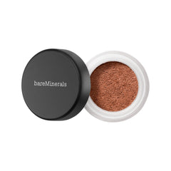 bareMinerals vista frontal del empaque del bronzer mostrando tono Warmth y acabado natural
