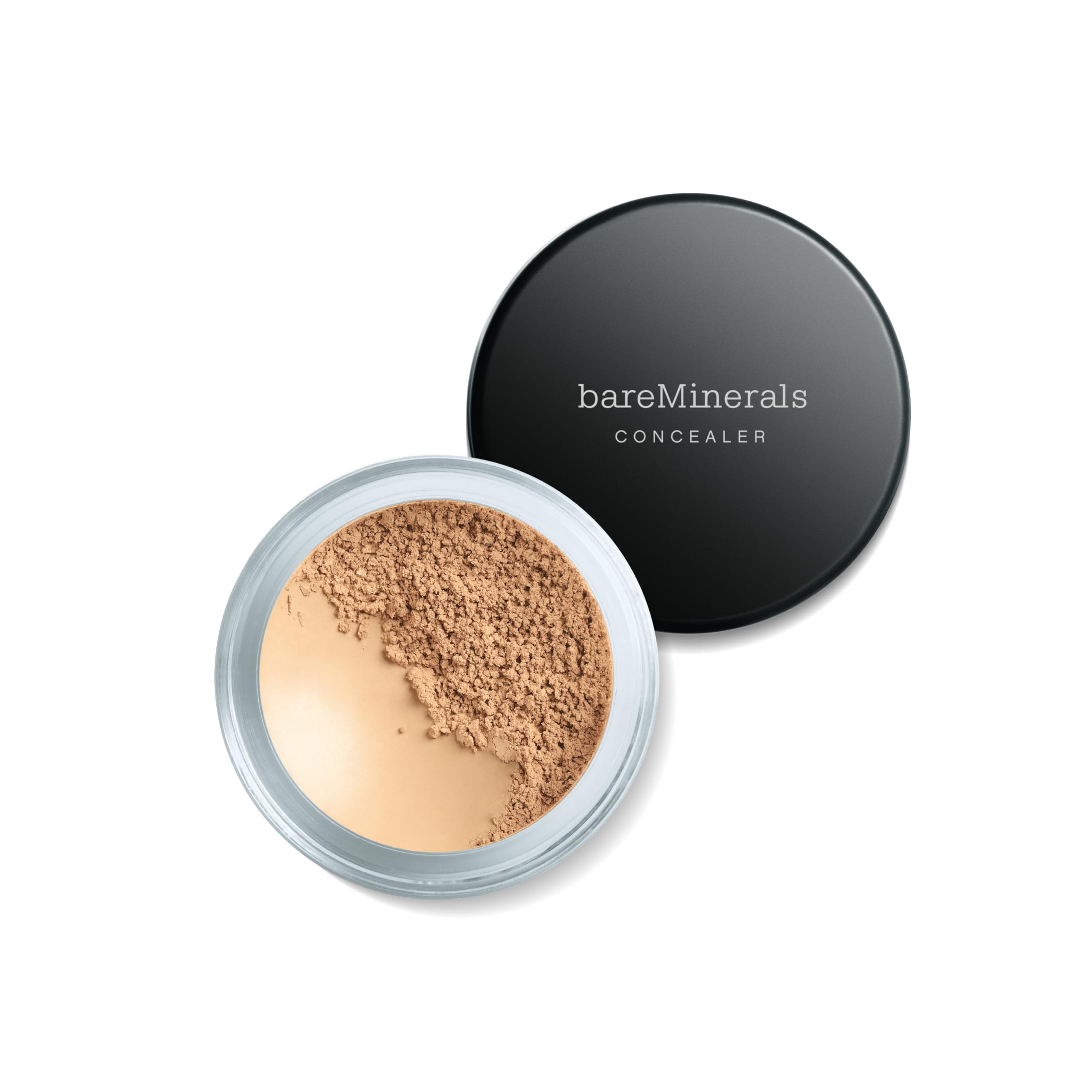 bareMinerals iluminador frontal muestra envase y fácil aplicación