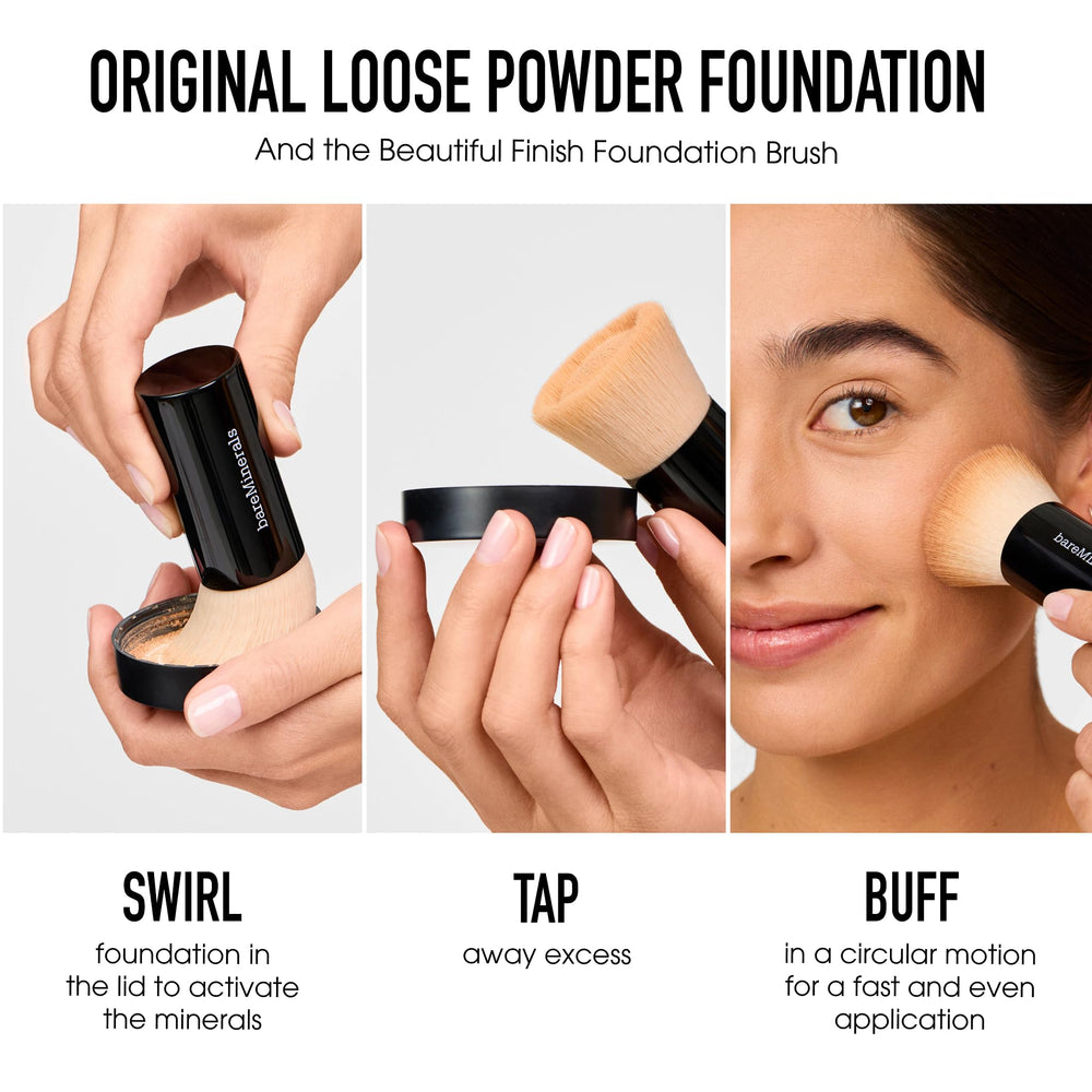 bareMinerals lifestyle scene on vanity showing everyday wearable finish