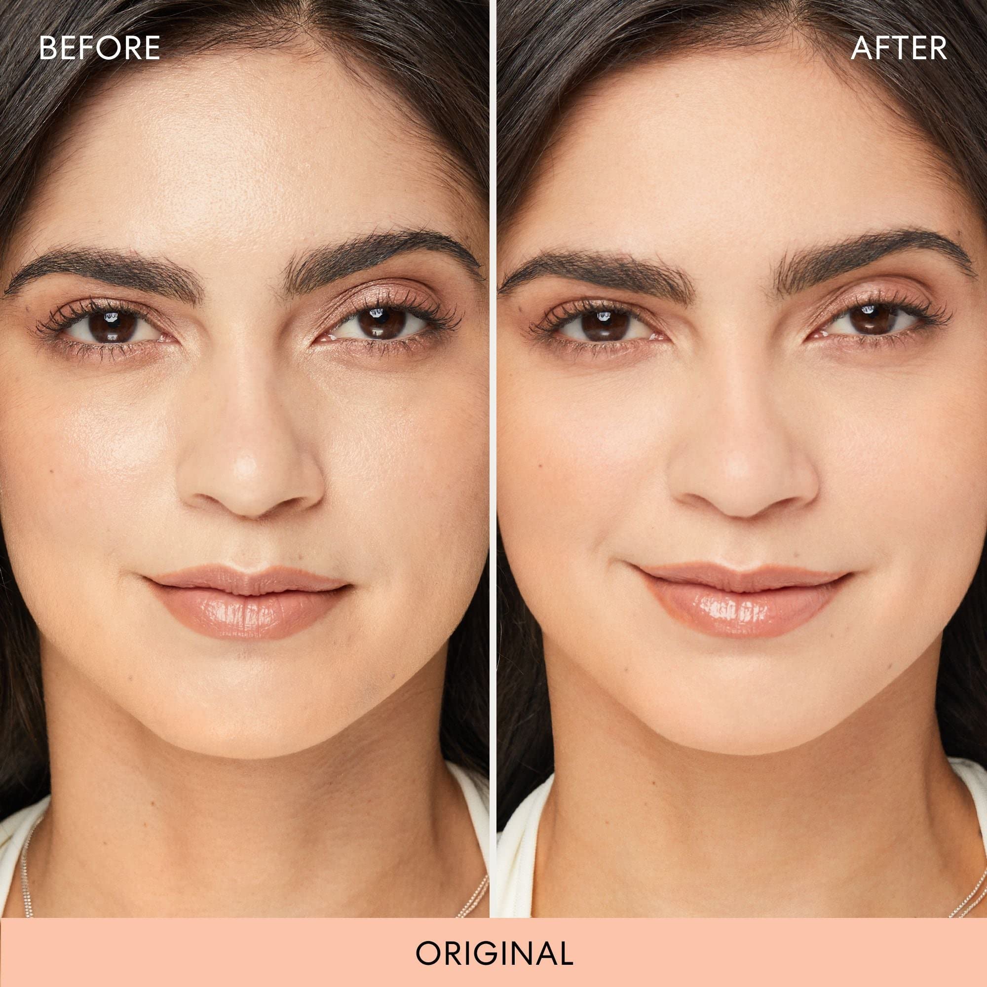 bareMinerals aplicación en zona T para matificar y suavizar poros