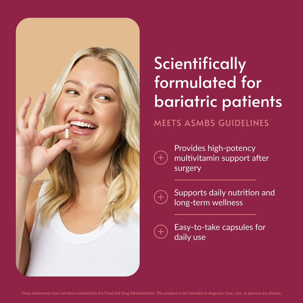 Bariatric Advantage cápsula detalle que destaca fácil de tragar