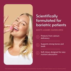 Bariatric Advantage chuche masticable en primer plano que destaca textura y sabor