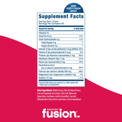 Bariatric Fusion masticable en mano mostrando tamaño y conveniencia