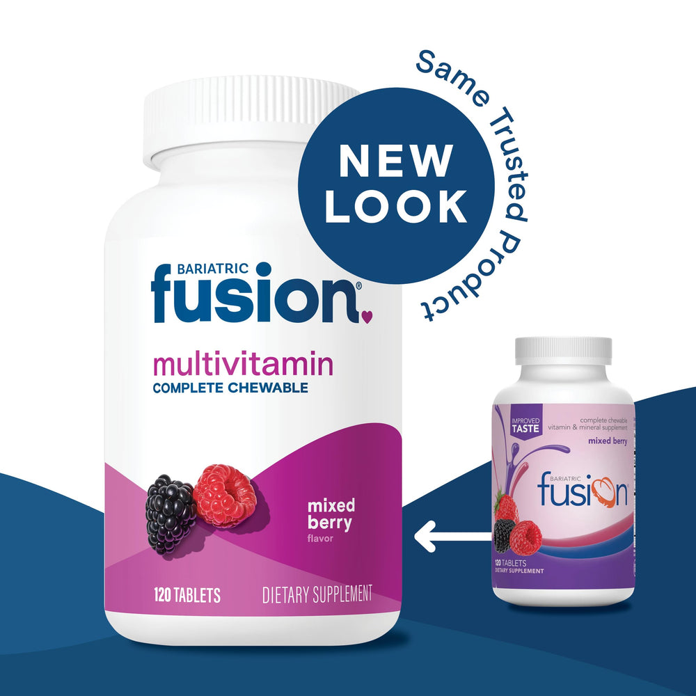 Bariatric Fusion persona tomando tabletas en rutina diaria saludable