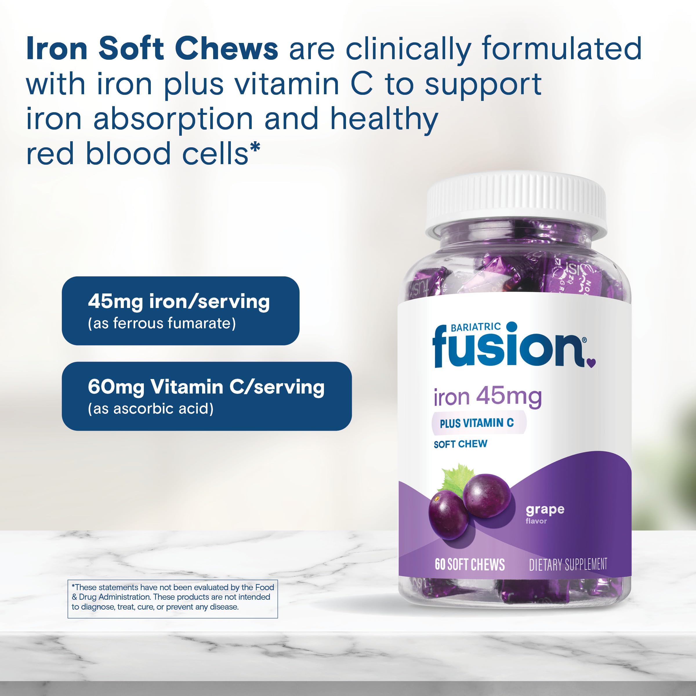 Bariatric Fusion etiqueta nutricional con información clara de ingredientes