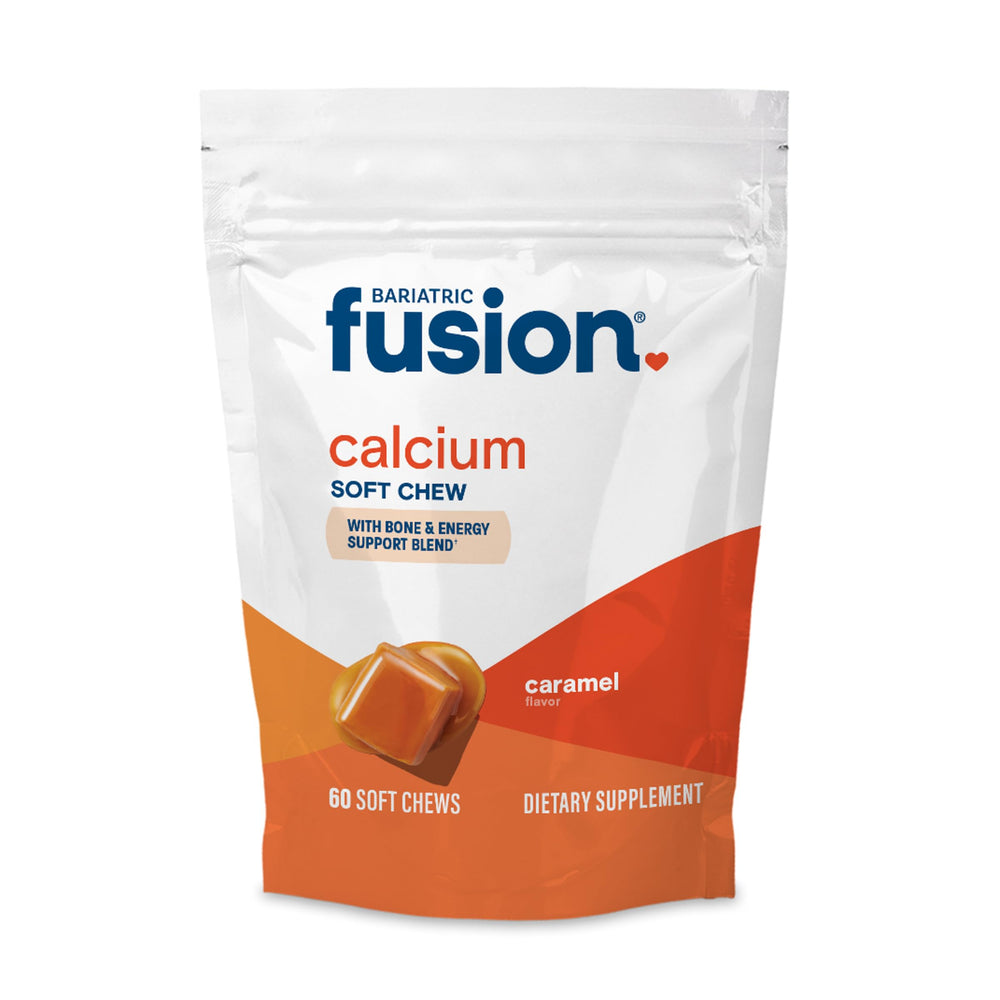 Bariatric Fusion frente del envase mostrando 60 masticables, claridad del producto