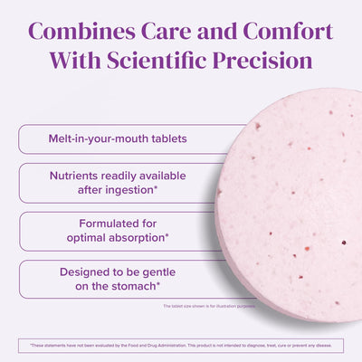 BariMelts supplement facts label highlighting methylated B12 and folate