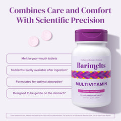 BariMelts etiqueta con lista de ingredientes y micronutrientes clave para seguimiento