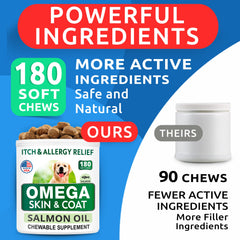 BARK&SPARK open jar with chews visible for portioning convenience
