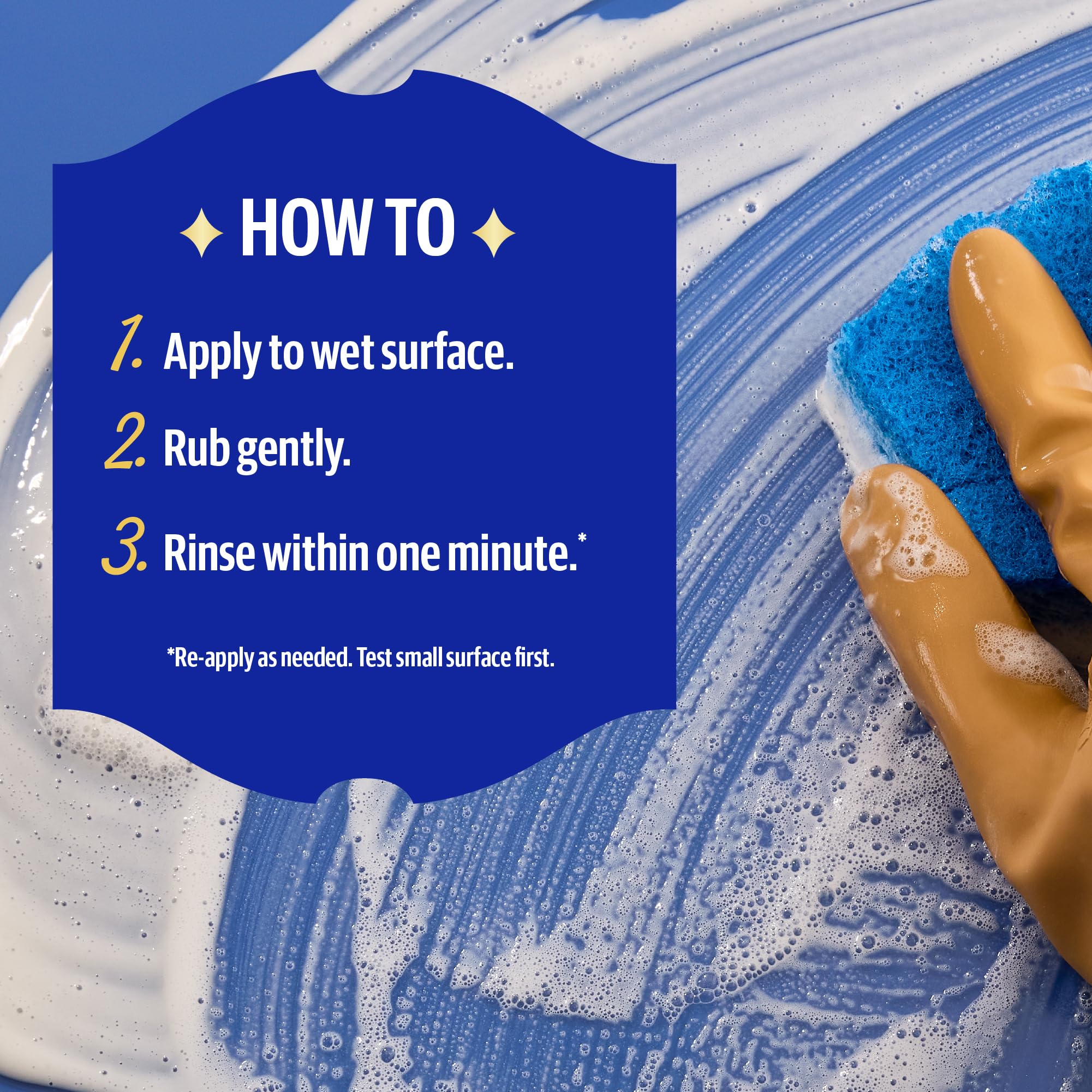 Bar Keepers Friend uso en cocina y baño demostrando limpieza integral