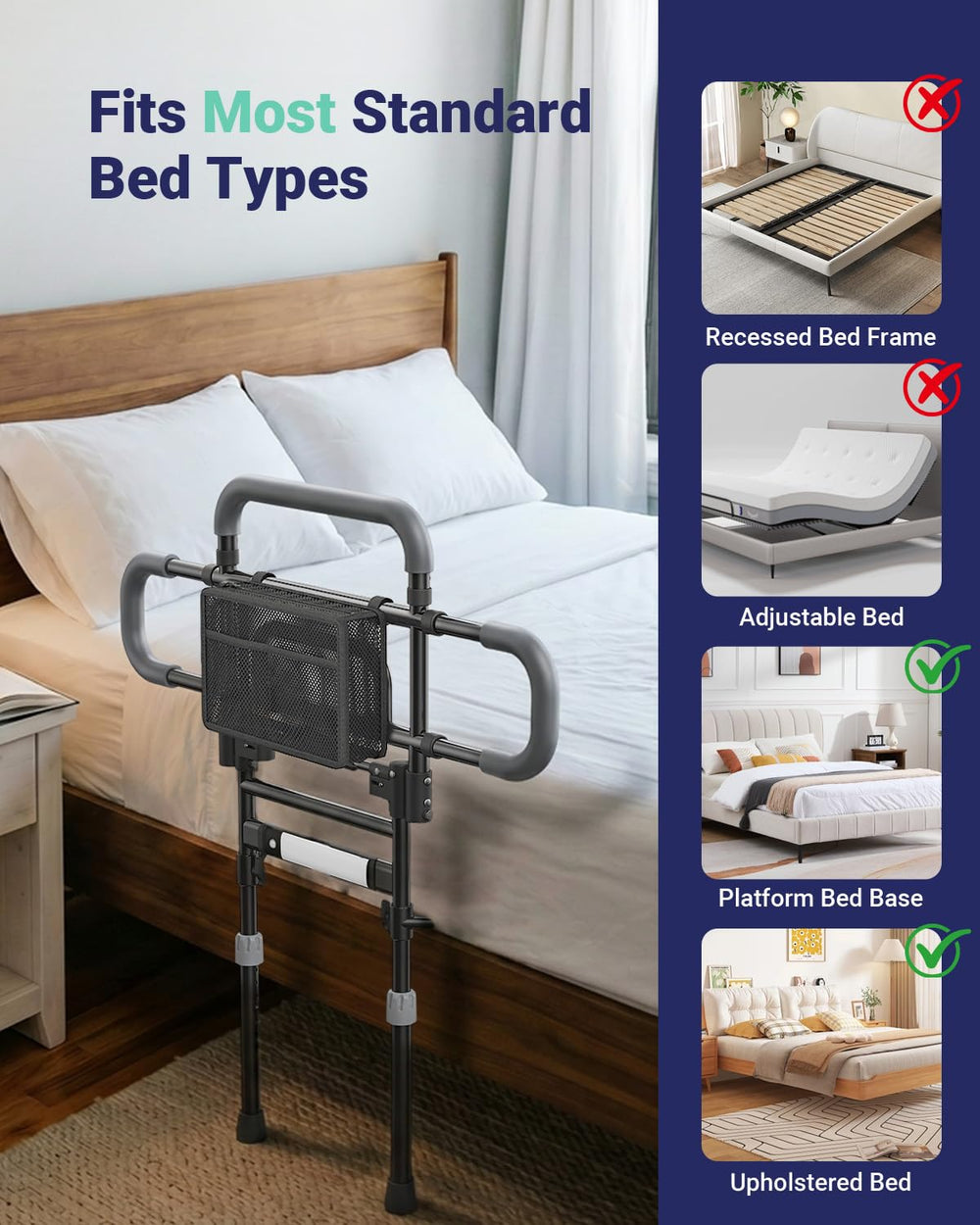 Barleyear comparación de tamaño junto a una cama king para visualización de escala