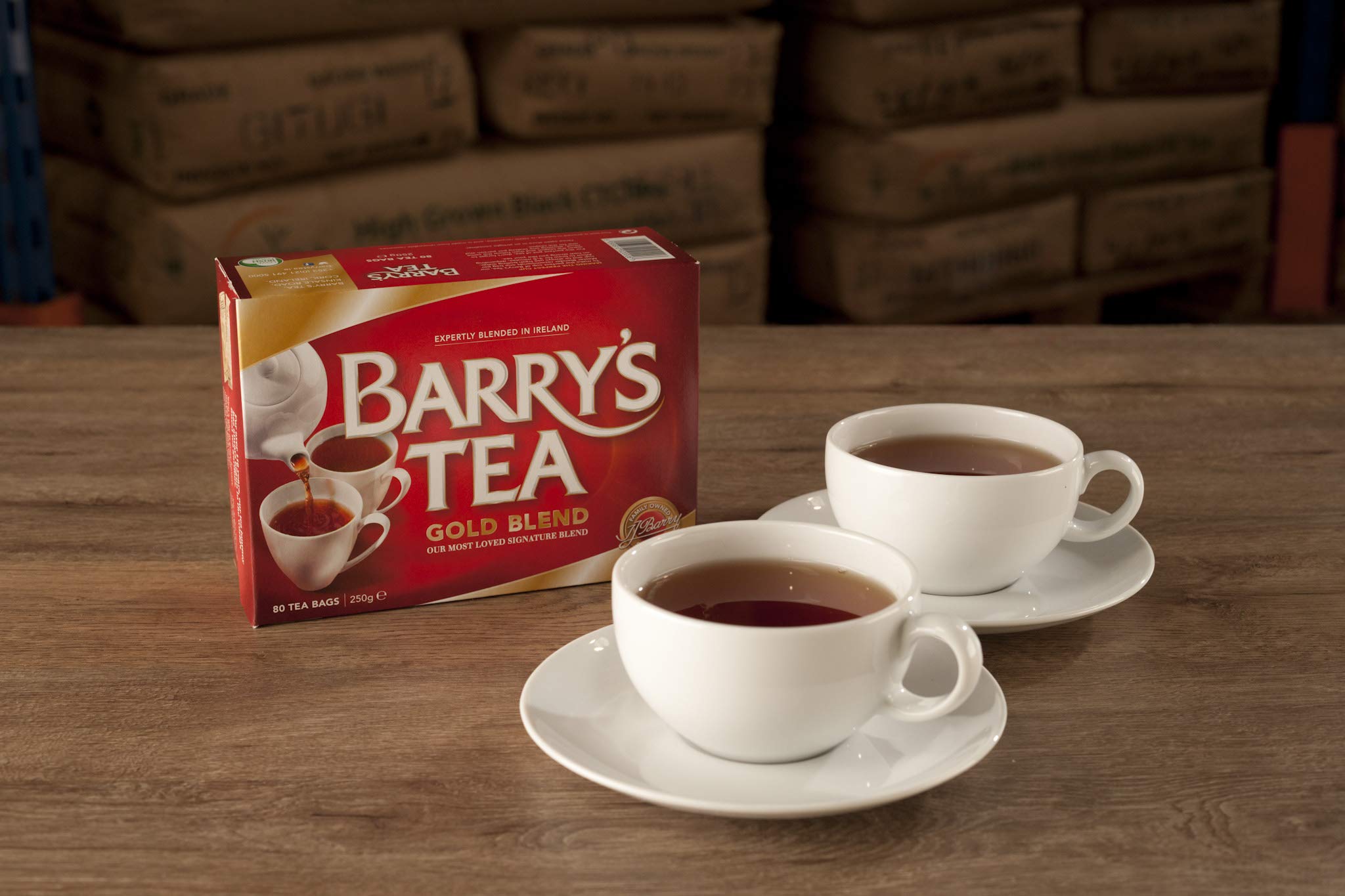 Barry's Tea etiqueta nutricional y código de lote para confianza