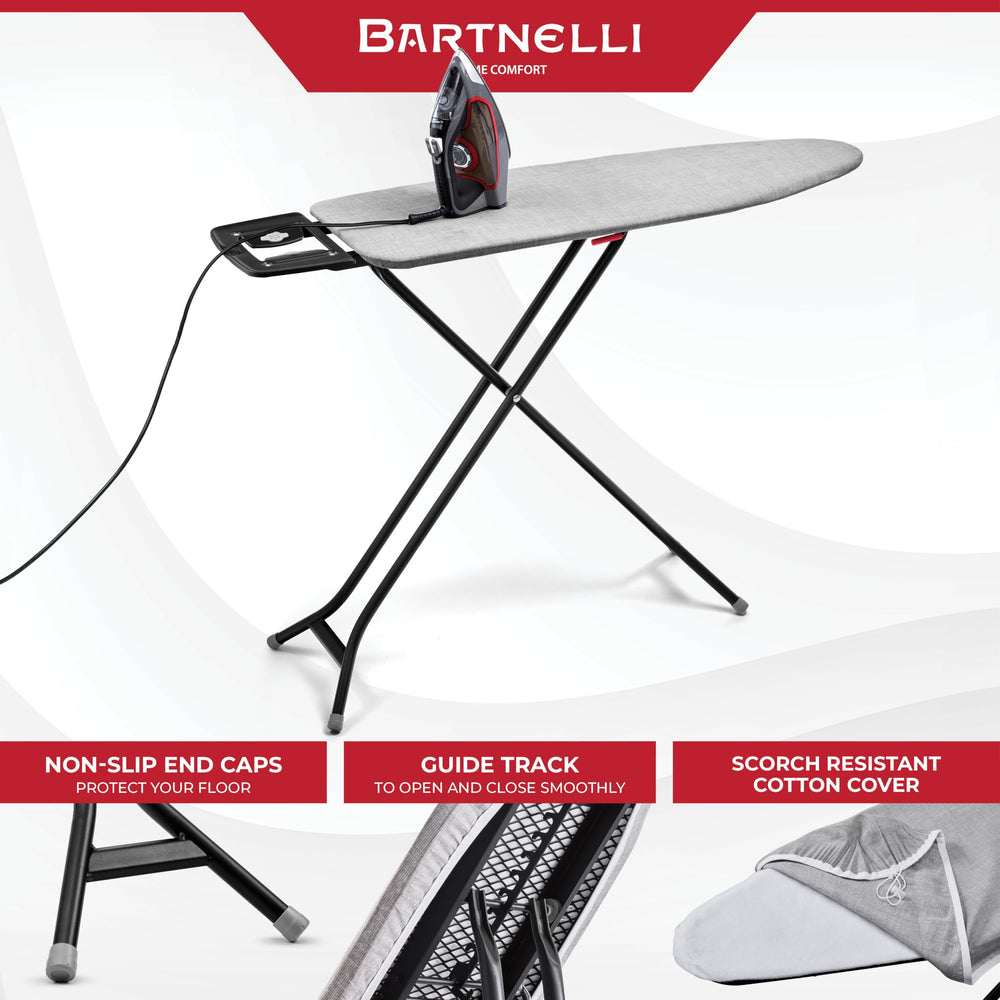 Bartnelli reposaplancha integrado fijo proporcionando soporte seguro