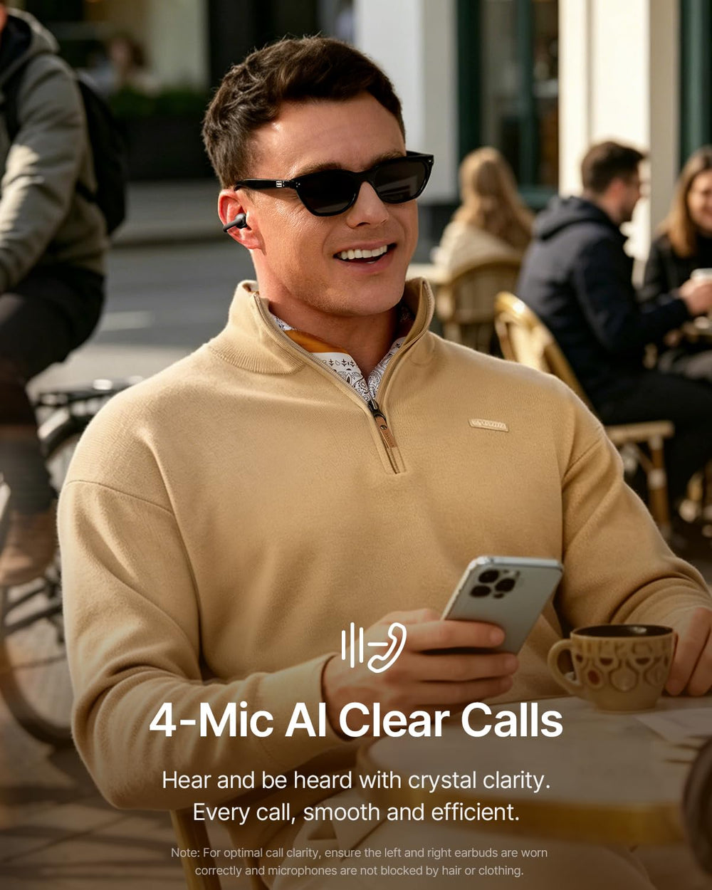 Baseus earbuds with water splash showing IP67 protection benefit