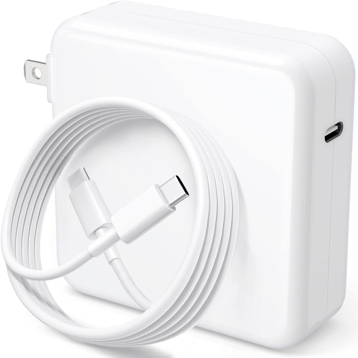 Basickaws front view adapter showing ports and fast charging benefit
