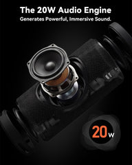 BassBloom Roar 3 pantalla LED indicando porcentaje de batería claramente