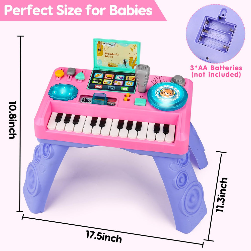 Basytodio close-up of 24-key piano keys promoting melody practice and fine motor skills