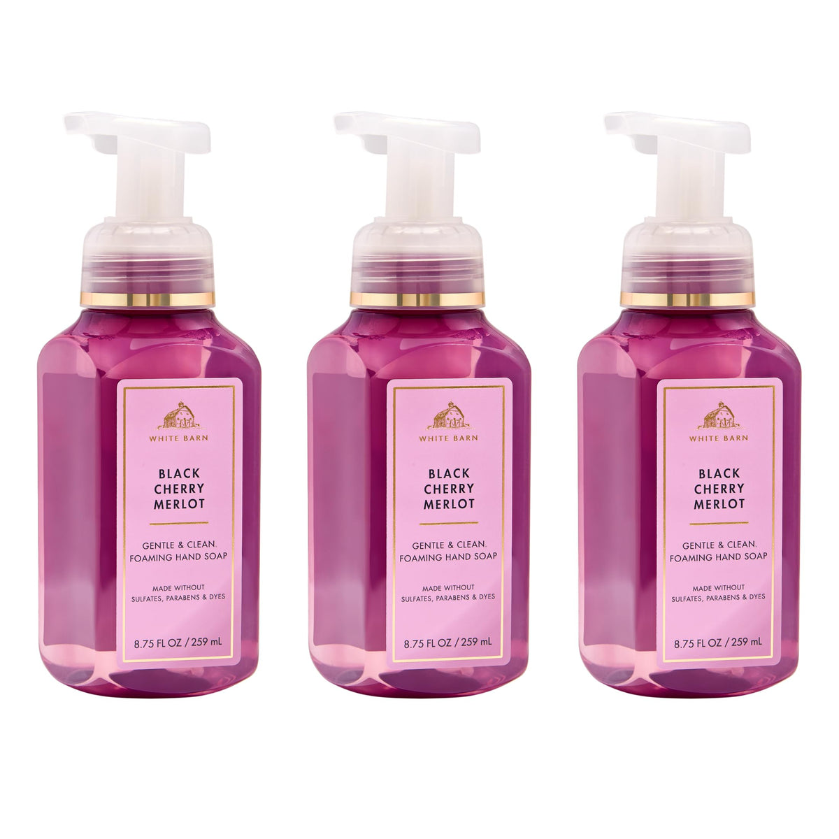 Bath & Body Works botella frontal mostrando etiqueta y aroma frutal