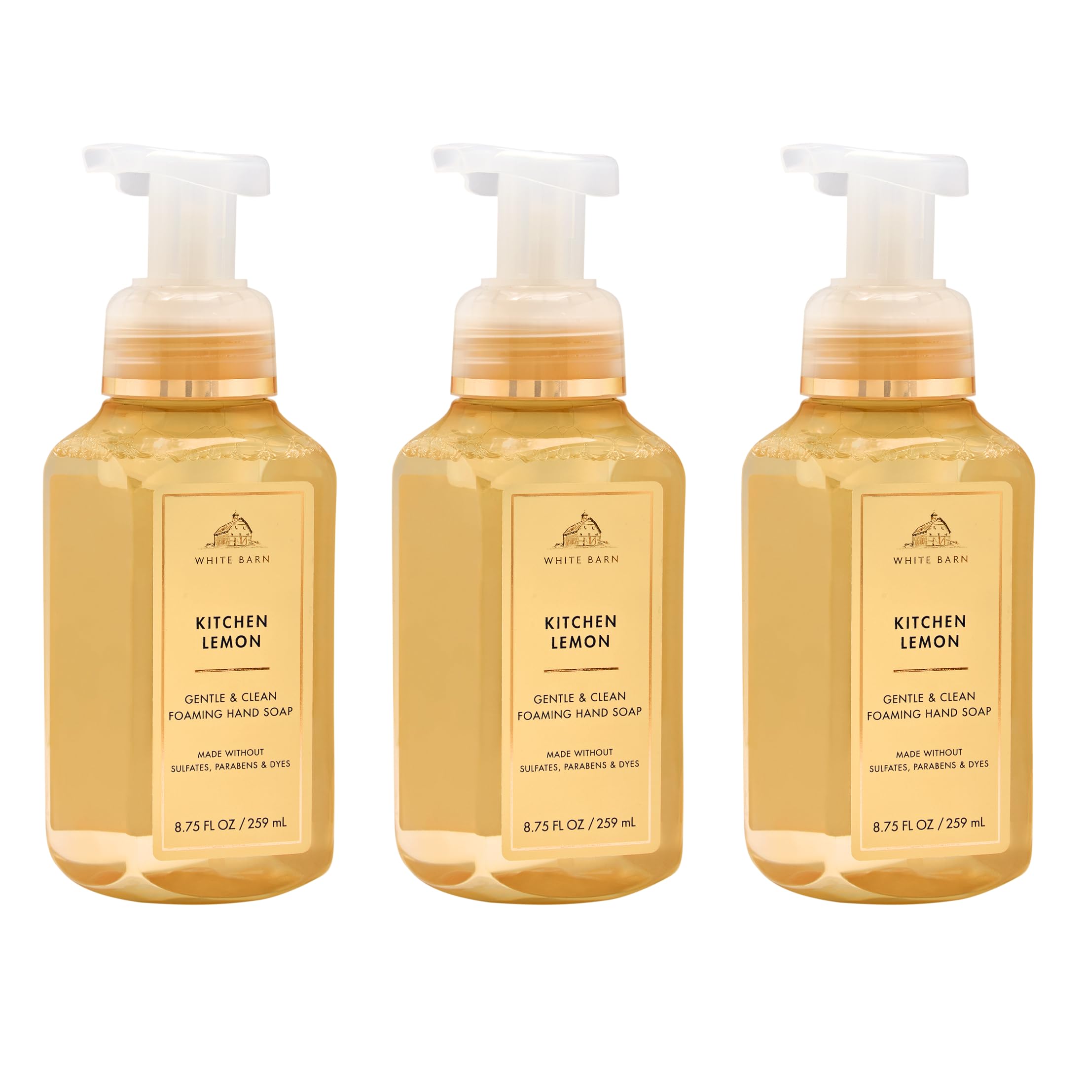 Bath & Body Works frasco frontal con aroma limón, limpieza visible