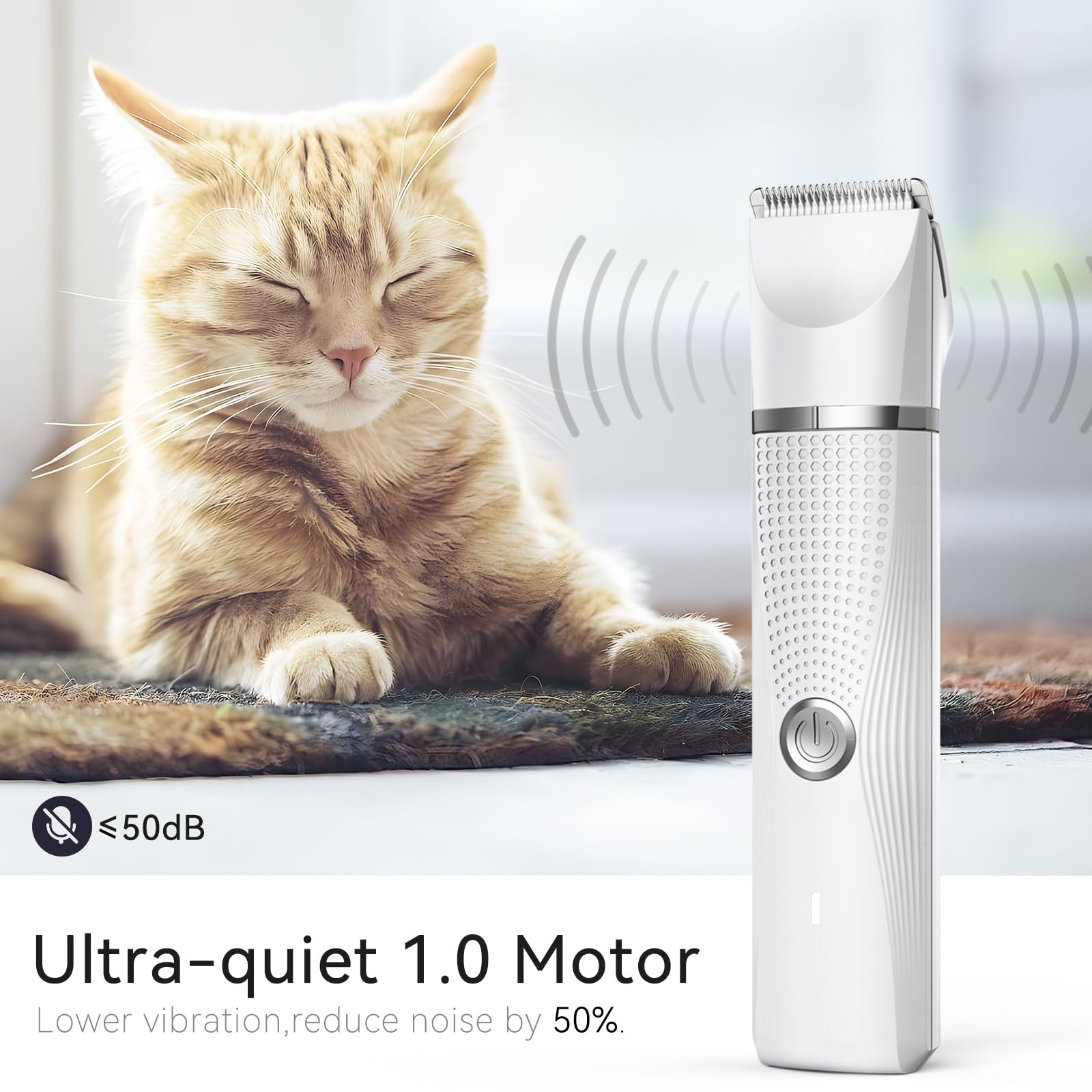 Bautrium en uso recortando pata de gato con acabado seguro