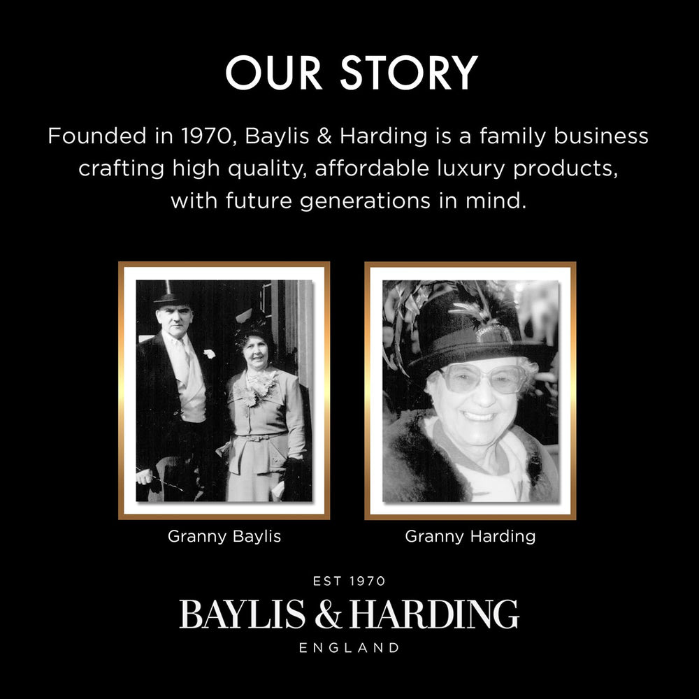 Baylis & Harding producto en ambiente de baño moderno para una experiencia tipo spa