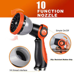 BazeSync coiled hose compact in garage, easy storage and lightweight handling