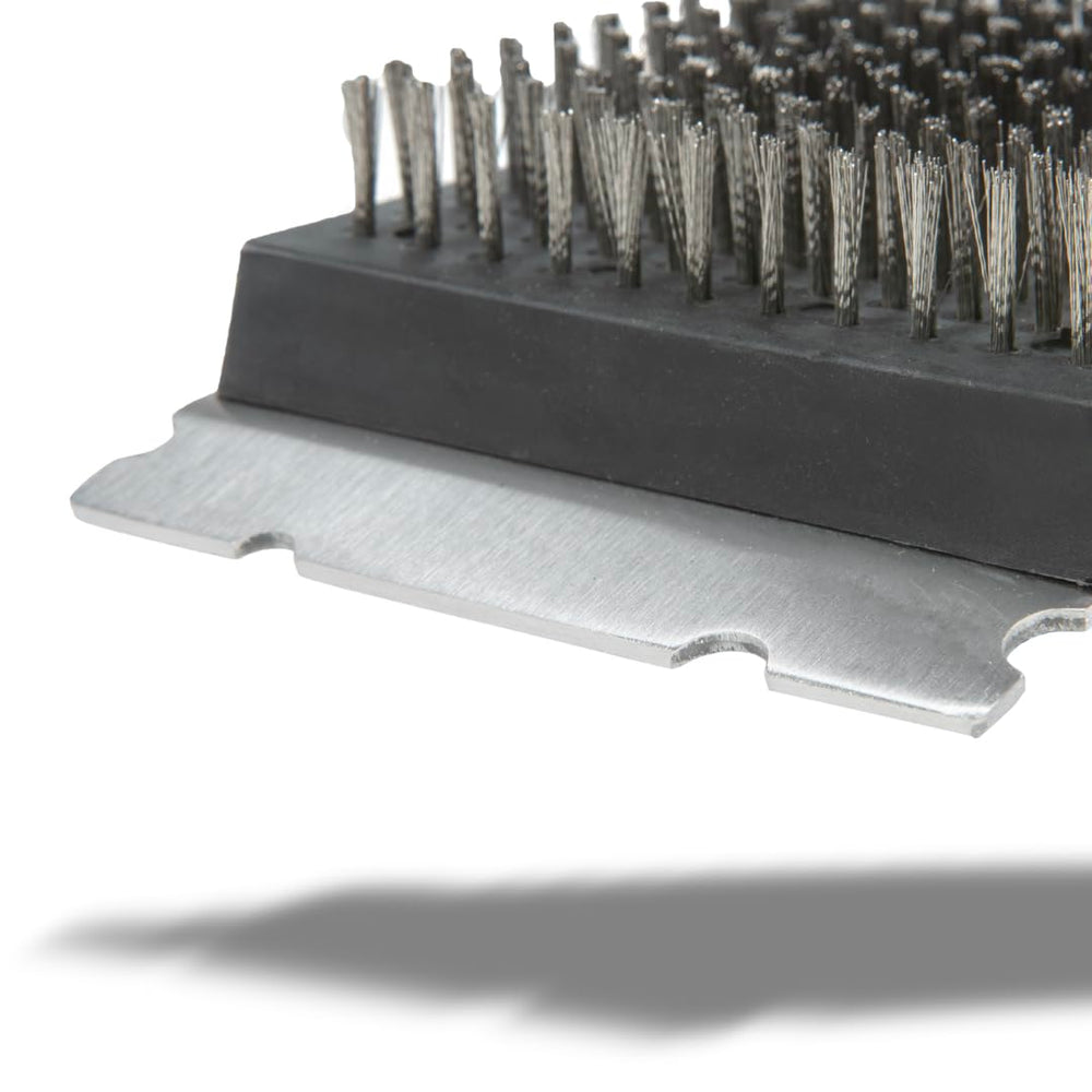 BBQ-Aid primer plano de cerdas resistentes para limpieza precisa