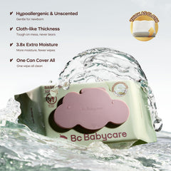 bc babycare primer plano de la textura gruesa, limpieza sin rasgado