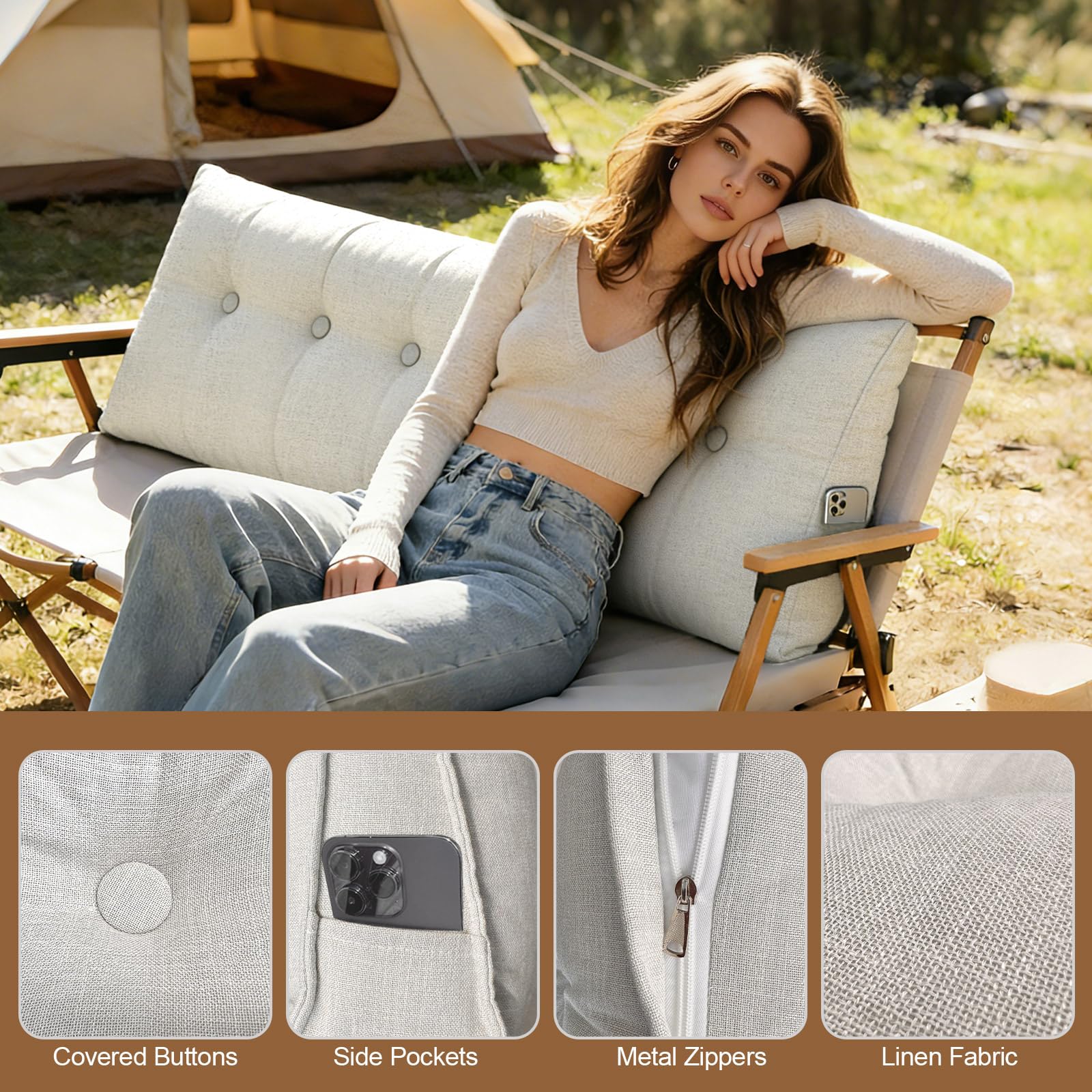 Comparación de tamaño Twin Bcareself junto a una almohada estándar