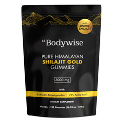 Be Bodywise empaque frontal Shilajit Gold muestra beneficios y sin azúcar