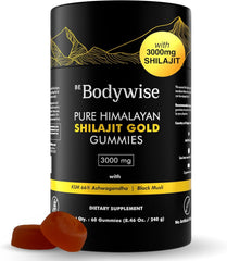 Be Bodywise envase frontal de gominolas shilajit y beneficios de pureza