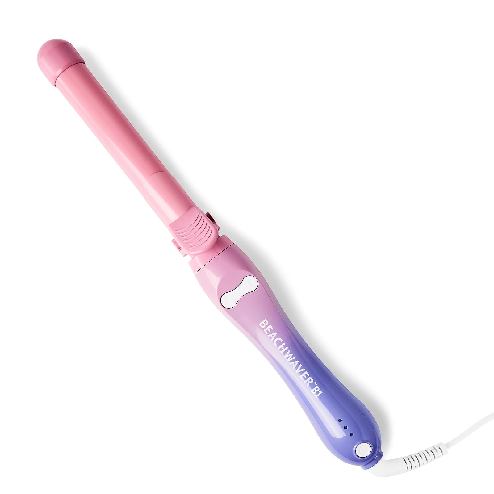 Beachwaver B1 front view in Pink Sunset showing sleek automatic curling design and polished finish