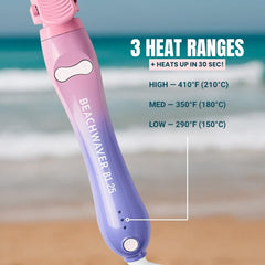 Beachwaver B1 in use on shoulder-length hair demonstrating quick uniform curls and time savings