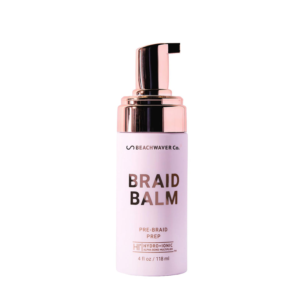 Beachwaver bote frontal mostrando diseño y nombre, control anti-frizz