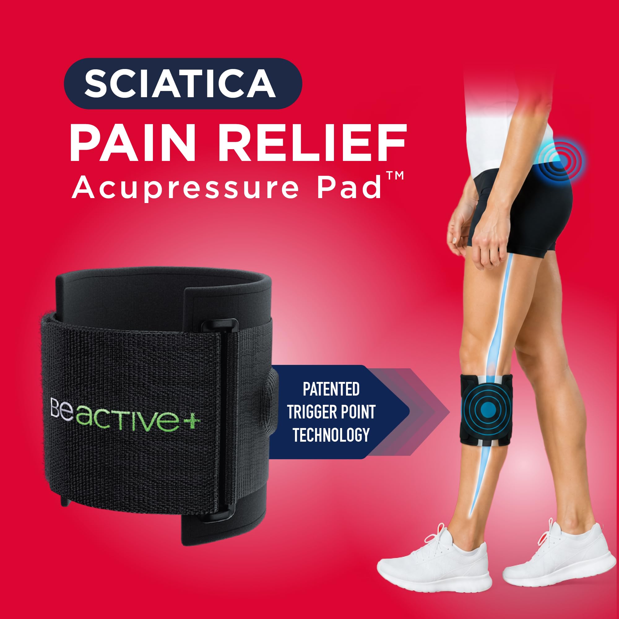 BEACTIVE Plus primer plano del neopreno y costuras para ajuste cómodo y duradero