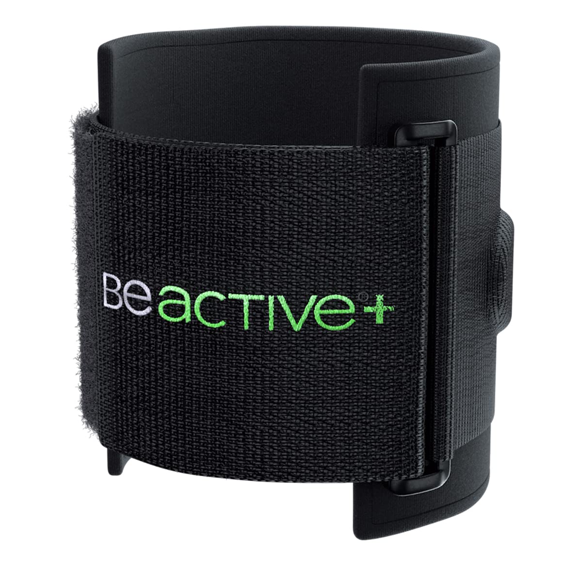 BEACTIVE Plus vista frontal del soporte mostrando diseño y cierre, alivio localizado