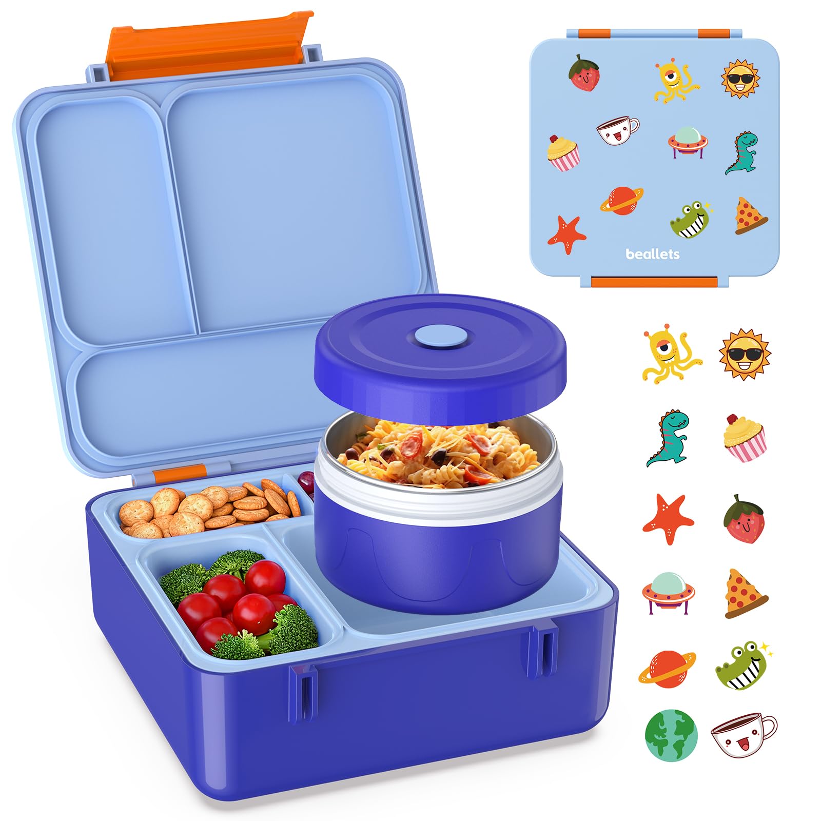 Beallets lonchera frontal con stickers personalizables y diseño atractivo