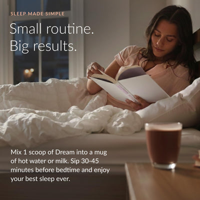 BEAM Dream scoop with powder illustrating single-serving portion convenience
