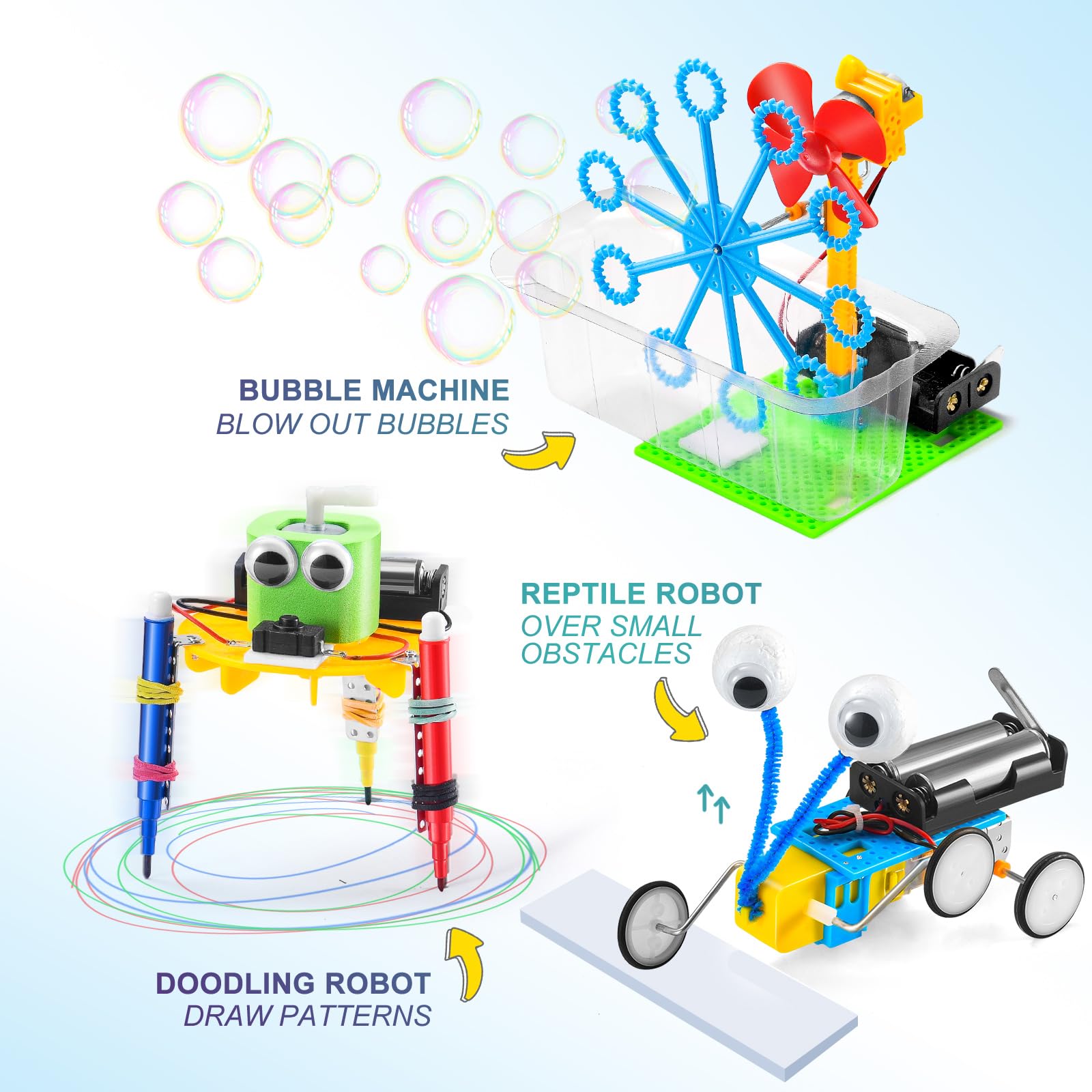 BeAndge robot reptil ensamblado demostrando movimiento y aprendizaje práctico