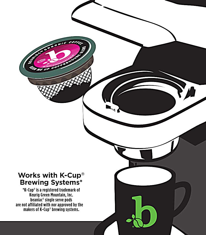 beaniac brewed coffee cup in lifestyle setting, conveys rich chocolate flavor
