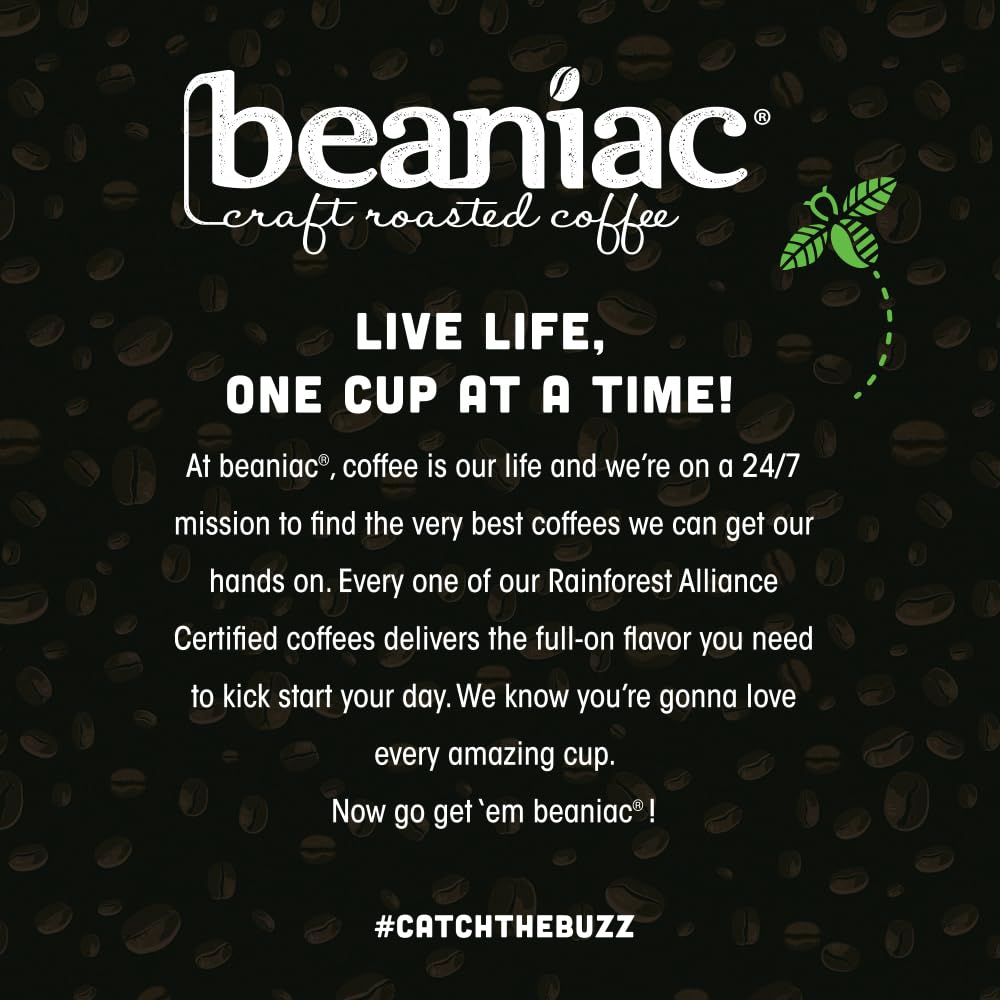 beaniac cápsula abierta mostrando café molido fresco y natural